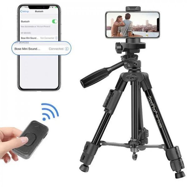 Штатив трипод с держателем для телефона Neepho NP-3180S (1,36 м) 000078454 фото