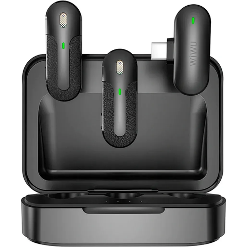 Беспроводной петличный микрофон WIWU mini Wi-WM002 USB Type-C c кейсом зарядки 000079699 фото