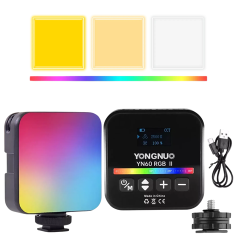 Накамерный свет с аккумулятором LED/RGB YN60 II (Black) 000079139 фото