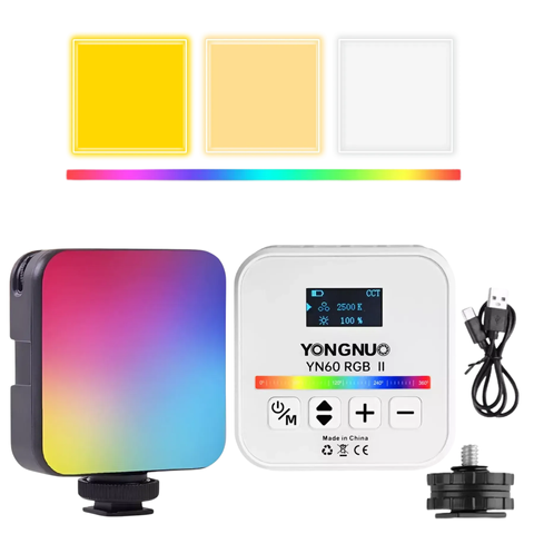 Накамерный свет с аккумулятором LED/RGB YN60 II (White) 000079139 фото