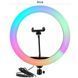 Кольцевая лампа со штативом (36 см) светодиодная RGB MJ-36 000073801 фото 6