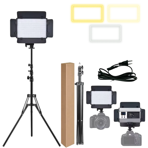 Світлодіодна LED панель зі штативом+батарея F-550 (2400мАг) PT-15B Pro II 000079406 фото