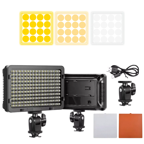 Накамерный свет с аккумулятором LED PT-176S (2 COLORS) 000079411 фото